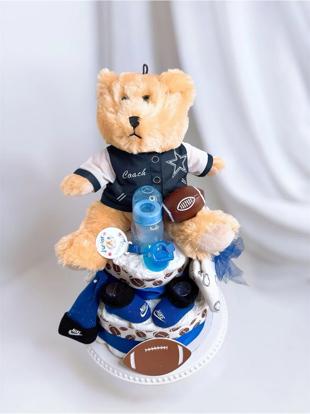 Dallas Cowboys Football Diaper Cake, Sport Theme, Baby Shower Gift